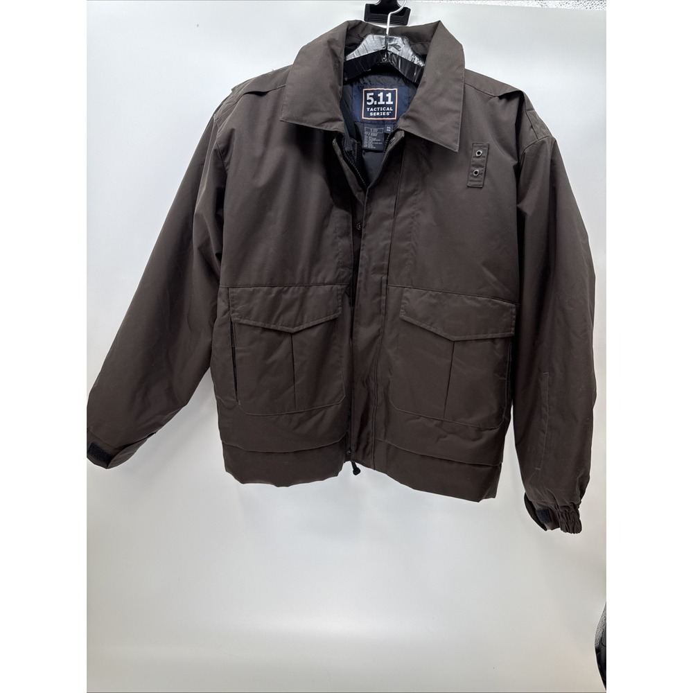 5.11 Tactical Men's 4-in-1 Waterproof Patrol Jacket, Brown EUC 2XL